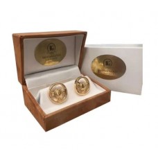 Steering Wheel 24k Gold Plated Cufflinks in Gift Box
